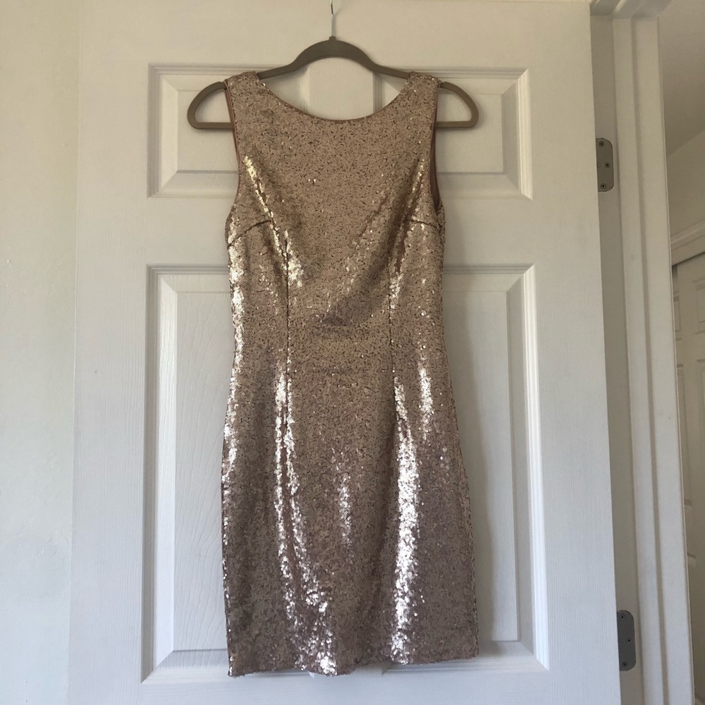 LULU’S Gold Sequin Dress